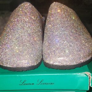 Lauren Lorraine Women's Sparkling Flats - Silver Size 9.5 New In Box